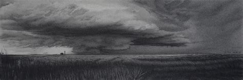 A smaller graphite drawing I did of a supercell storm cloud in Oklahoma ...