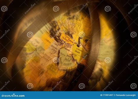 Globe - Syria stock image. Image of middle, maple, focus - 71991497