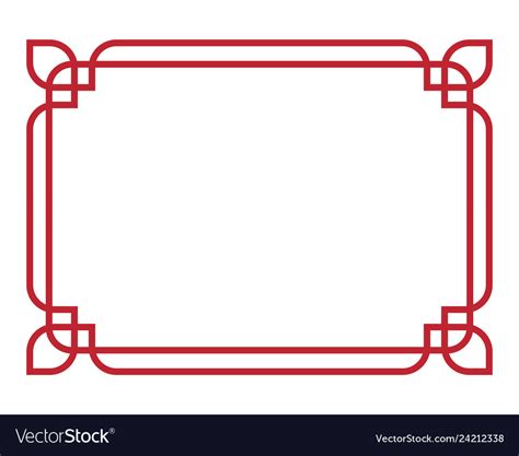 Chinese border design Royalty Free Vector Image