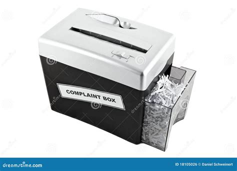 Complaint box shredder stock photo. Image of background - 18105026