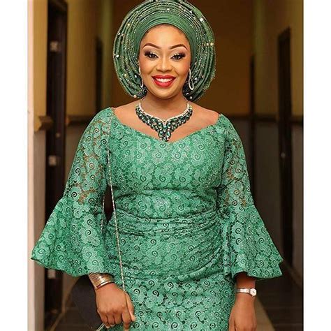 Check Out Beautiful Iro and Blouse Lace Aso Ebi Styles | Dezango | Lace ...