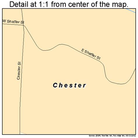 Chester Arkansas Street Map 0513570