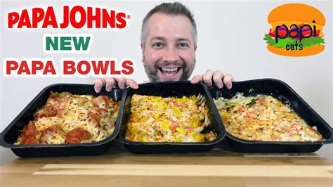 Papa Johns NEW Papa Bowls - Trying ALL THREE! - Review - YouTube