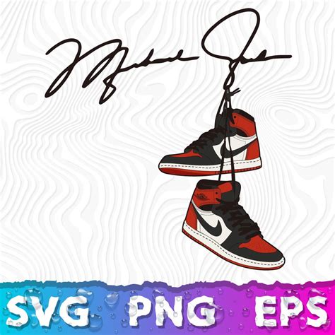 Michael Jordan Signature With Hanging Sneakers SVG, Jordan S - Inspire Uplift