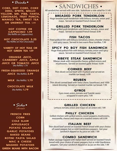 Menu of Nellie's Restaurant in Newburgh, IN 47630