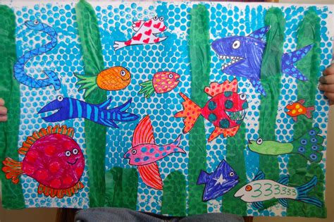 "Hooray For Fish" Mural ~ She's Crafty