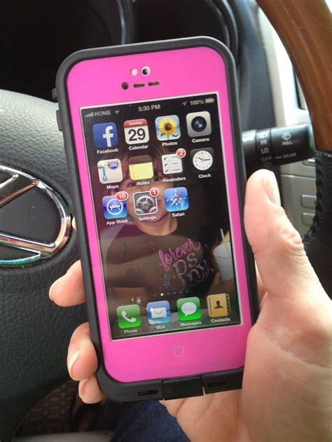 iPhone 5 with pink life proof case, 16GB, original carrier Verizon, for ...