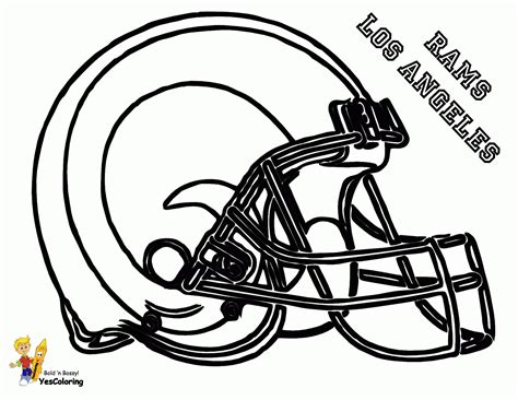 Rams Football Helmet Coloring Page Coloring Pages