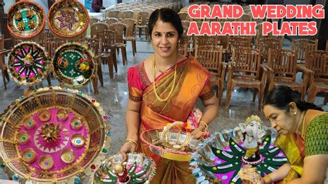 GRAND WEDDING DECORATION PLATES 🤩for SPECIAL DAY / Wedding Aarathi ...