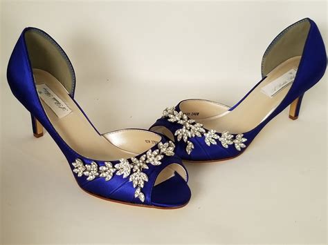 Blue Wedding Shoes Blue Bridal Shoes With Imported Crystal - Etsy