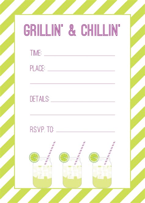 Free Printable Cookout Invitations | Free Printable