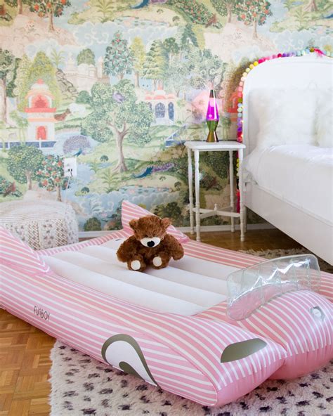 Kids Sleepover Bed - Pink Convertible Air Mattress - FUNBOY