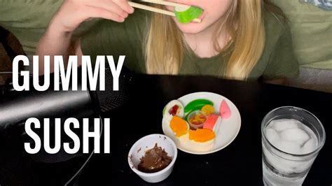 ASMR EATING GUMMY SUSHI - YouTube