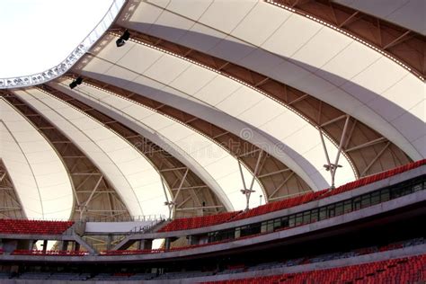 Sports Stadium Roof stock photo. Image of bench, arena - 13875428