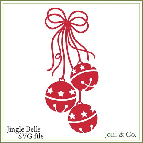 Christmas SVG File, Christmas Bell Svg, Jingle Bells Svg, Christmas Cards Printable, Iron on ...