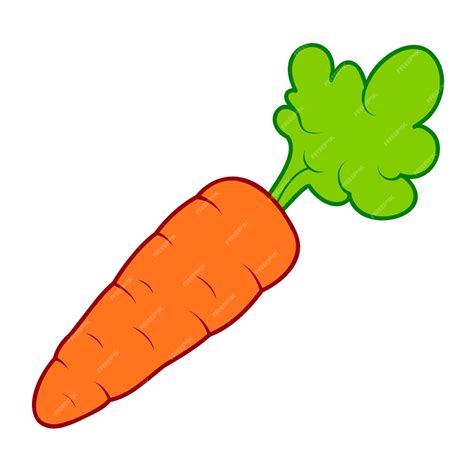 Premium Vector | Cute carrot cartoon. Carrot clipart vector illustration