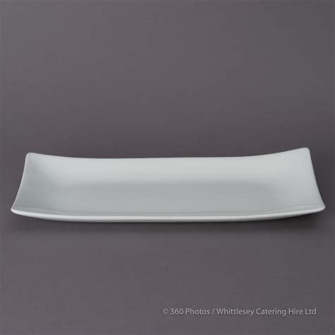 CRP - China Rectangular Plate 12"x5" | Peach Events & Catering Hire