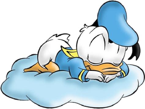 Donald Duck Clipart Cute Baby - Baby Donald Duck Sleeping - Png ...