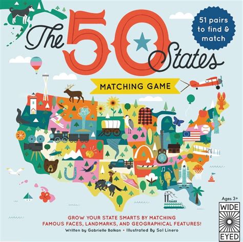 The 50 States: The 50 States Matching Game (Series #5) (Postcard book or pack) - Walmart.com