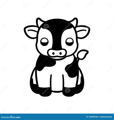 Black And White Cow Svg