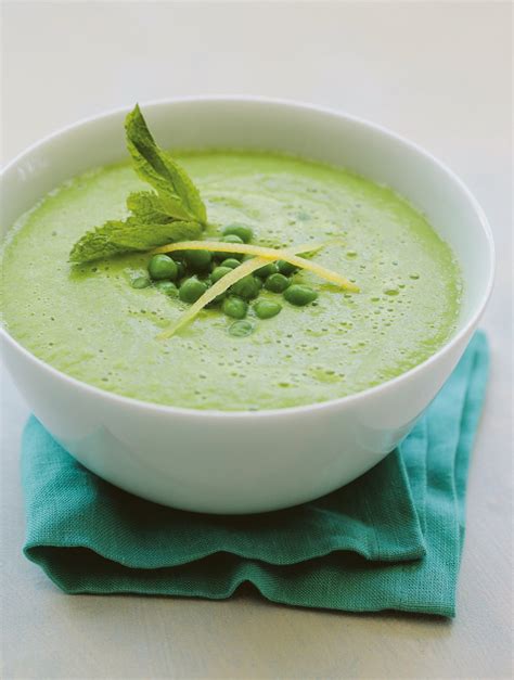 Spring Green Pea Soup with Fresh Mint - | The Vegan Atlas