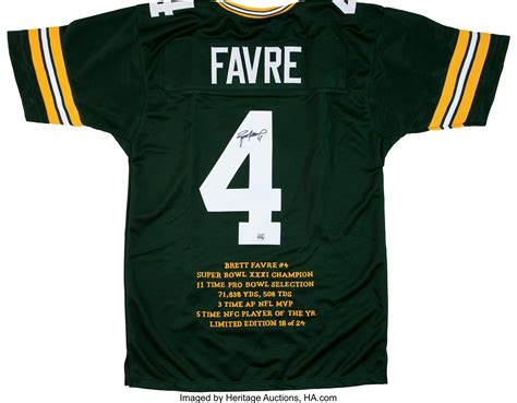 Brett Favre Signed Jersey. ... Football Collectibles Uniforms | Lot #42259 | Heritage Auctions