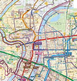 Lyon Subway Map for Download | Metro in Lyon - High-Resolution Map of Underground Network