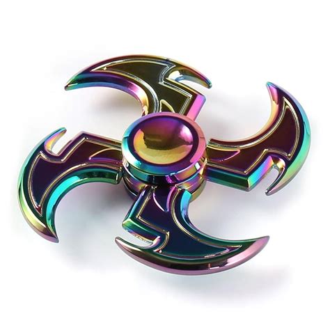 Axe Shape Rainbow Fidget Toy Hand Spinner | Fidget spinner, Rainbow ...