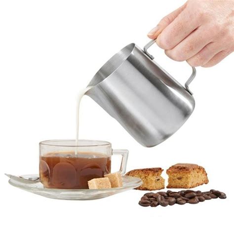 Milk Pitcher, Eridge Stainless Steel Milk Cup Frothing Pitchers Durable Milk Frother Jug for ...