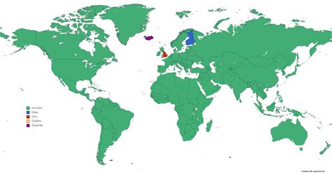 Map of the most common race in each country! : mapporncirclejerk