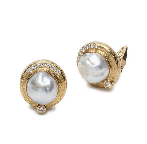 Pearl and Diamond Earrings - Katy Briscoe, Fine Jewelry and Home Collection