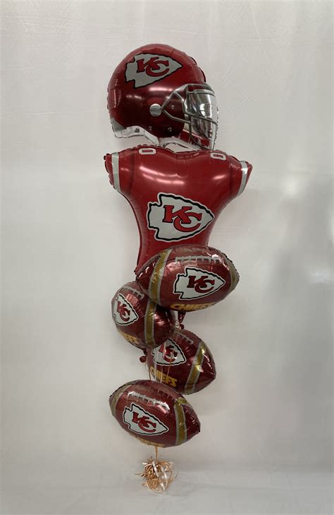 Kansas City Chiefs Super Bowl Mylar Balloons Bouquet - Balloon Shop NYC