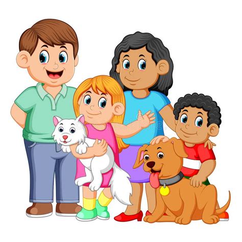 Colorful Happy Cartoon Family Pets Stock Illustrations – 161 Colorful Happy Cartoon Family Pets ...