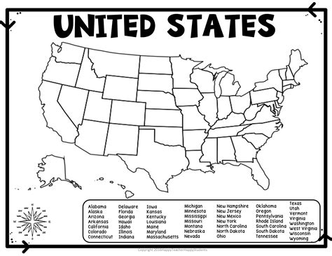 United States Map Quiz & Worksheet- USA Map Test w/ Practice Sheet (US Map Quiz) - Classful