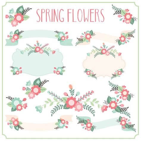 Spring Flower Frames 340046 Vector Art at Vecteezy