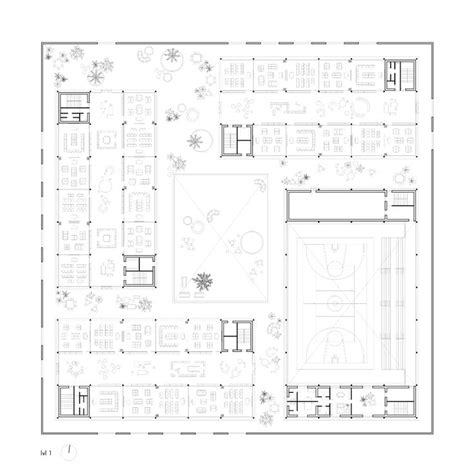 the floor plan for an indoor basketball court