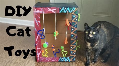 DIY Cardboard Box Cat Toys | Kid friendly crafts, Diy cardboard ...