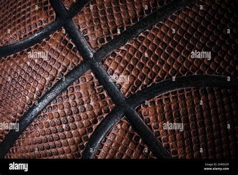 Surface of basketball ball close-up texture Stock Photo - Alamy