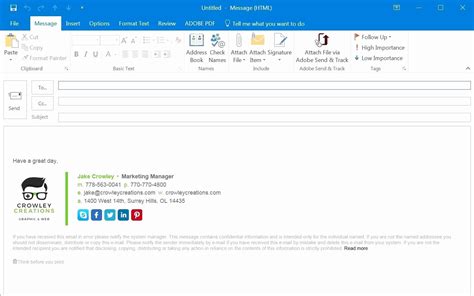 Email Signatures Templates Outlook – Letter Example Template