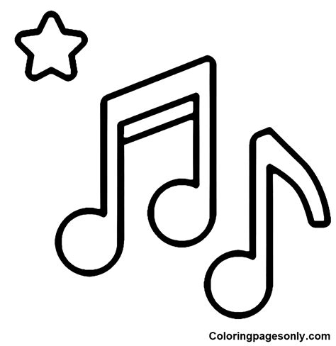 Music Notes Coloring Pages Printable for Free Download