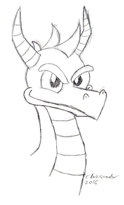 Simple Spyro Sketch by FieryBirdyThing on DeviantArt