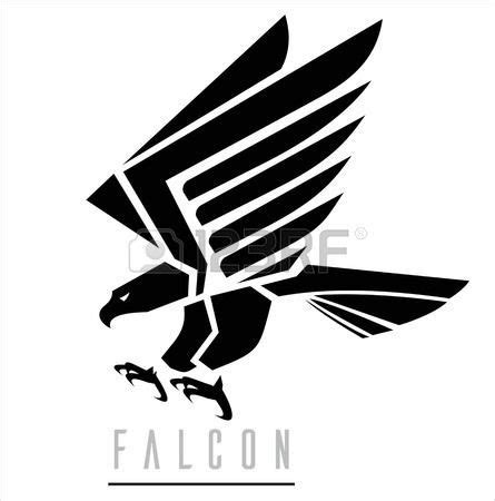 Attacking Falcon, Flying Eagle, spread out its feather. Suitable for ...