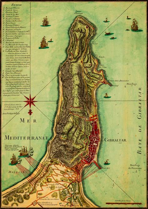 Gibraltar, 1727, Plan & Siege, Anglo-Spanish War | Battlemaps.us