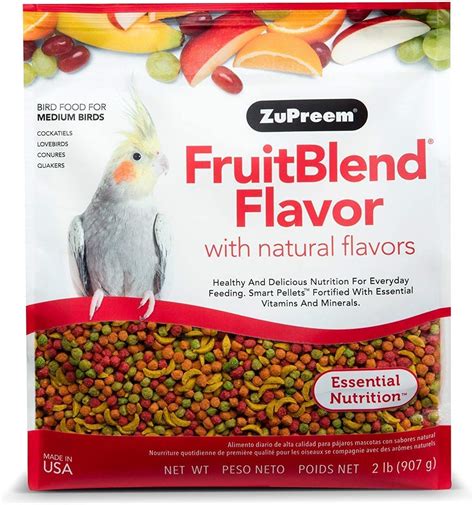 ZuPreem FruitBlend Flavor Pellets Bird Food for Medium Birds | Powerful Pellets Made in USA ...