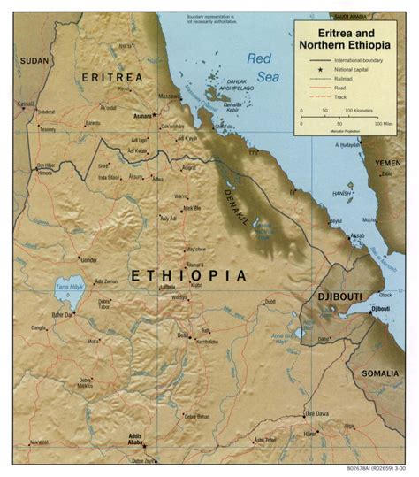 Eritrea - Ethiopia: border • Map • PopulationData.net