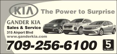 Gander KIA - Opening Hours - 315 Airport Blvd, Gander, NL