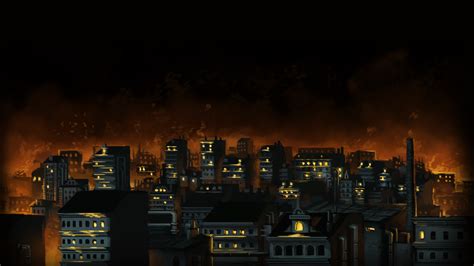 Burning city by azelinus on Newgrounds