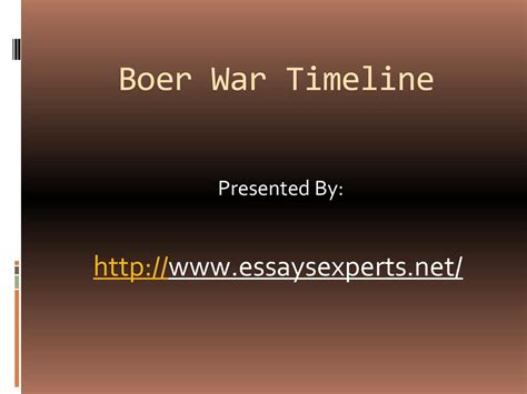 Boer war timeline by Edwin Sydney - Issuu