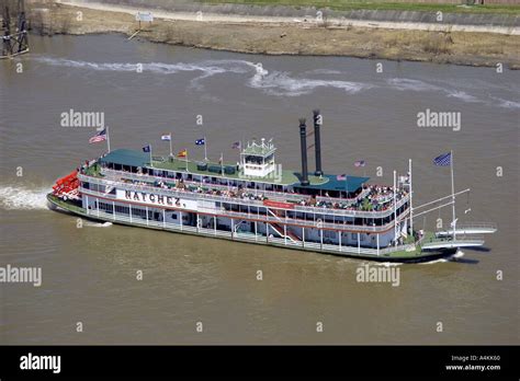 Natchez paddle wheeler on the Mississippi River near New Orleans ...