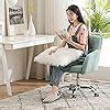 Amazon.com: Walnut Computer Chair Office Chair Adjustable Swivel Chair Fabric Seat Home Study ...